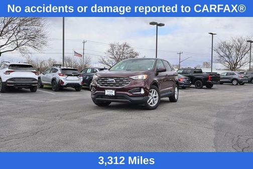 Burgundy 2022 Ford Edge SEL