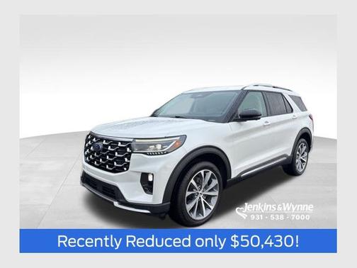 STAR WHITE MET TRI-COAT 2025 Ford Explorer PLATINUM