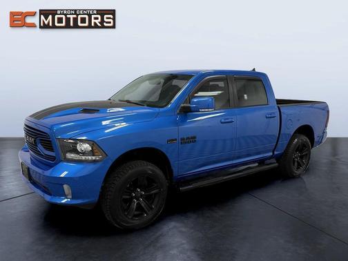 Blue 2018 RAM 1500 Sport