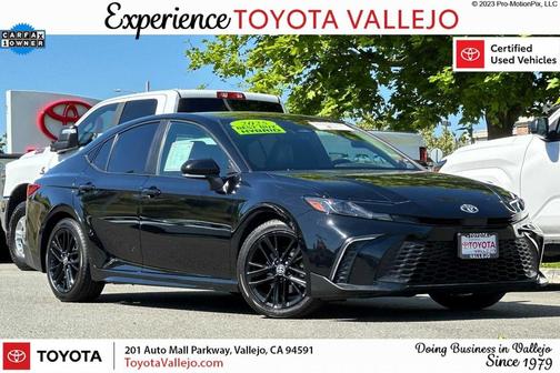 Midnight Black Metallic 2025 Toyota Camry SE