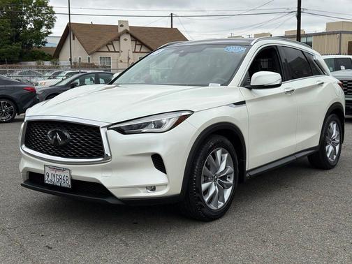 Majestic White 2021 INFINITI QX50 LUXE AWD