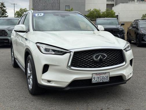 Majestic White 2021 INFINITI QX50 LUXE AWD