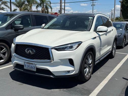 Majestic White 2021 INFINITI QX50 LUXE AWD
