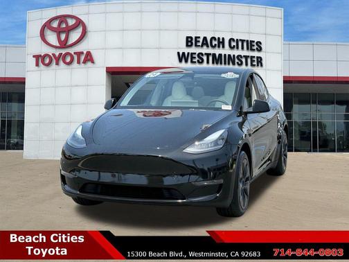 Solid Black 2024 Tesla Model Y Long Range Single Motor Rear-Wheel Drive