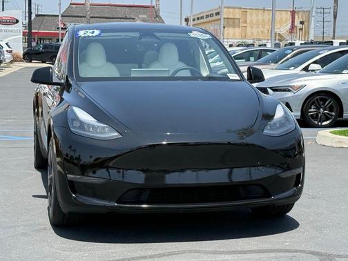 Solid Black 2024 Tesla Model Y Long Range Single Motor Rear-Wheel Drive