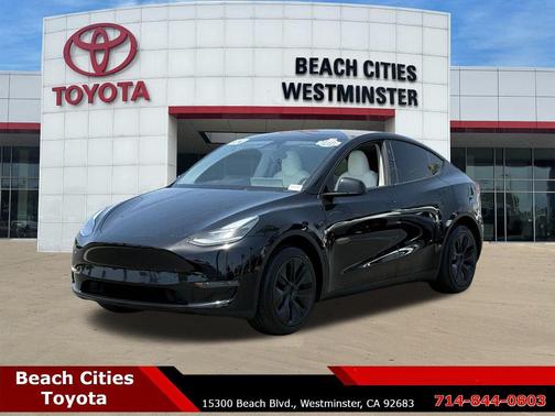 Solid Black 2024 Tesla Model Y Long Range Single Motor Rear-Wheel Drive