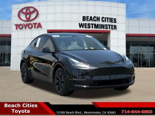 Solid Black 2024 Tesla Model Y Long Range Single Motor Rear-Wheel Drive