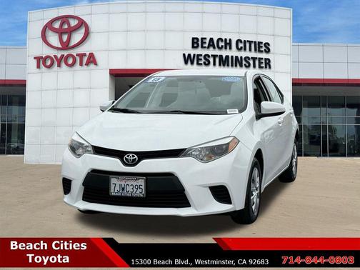 Super White 2015 Toyota Corolla L
