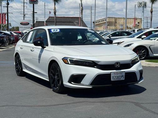 Platinum White Pearl 2022 Honda Civic Sport