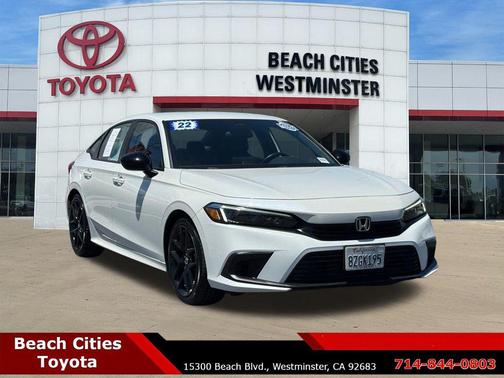 Platinum White Pearl 2022 Honda Civic Sport