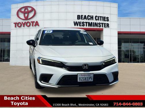 Platinum White Pearl 2022 Honda Civic Sport