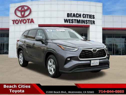 Magnetic Gray Metallic 2021 Toyota Highlander LE