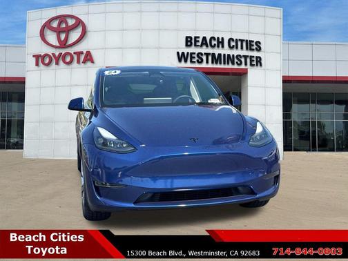 Blue 2024 Tesla Model Y Long Range Single Motor Rear-Wheel Drive