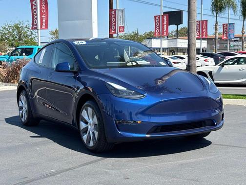 Blue 2024 Tesla Model Y Long Range Single Motor Rear-Wheel Drive
