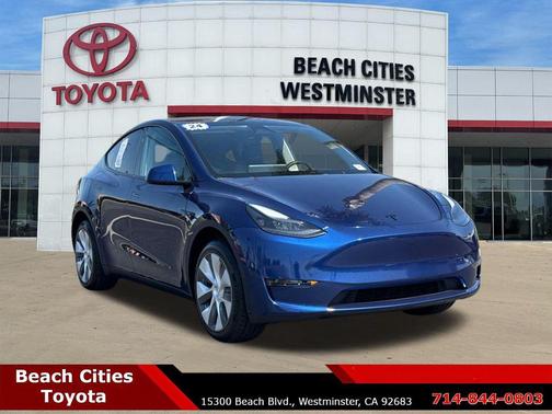 Blue 2024 Tesla Model Y Long Range Single Motor Rear-Wheel Drive