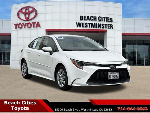 White 2022 Toyota Corolla LE