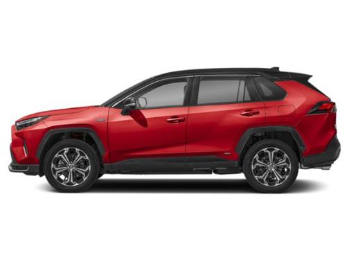 Supersonic Red/Midnight Black Metallic 2025 Toyota RAV4 Hybrid SE