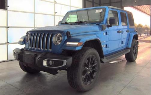 Hydro Blue Pearlcoat 2021 Jeep Wrangler Unlimited 4xe Sahara