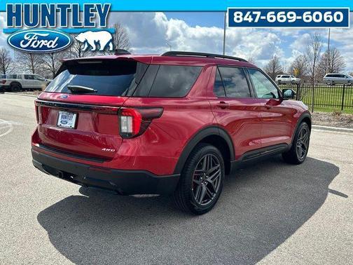 Rapid Red Metallic Tinted Clearcoat 2025 Ford Explorer ST-Line