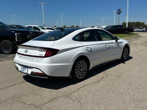 Serenity White 2023 Hyundai SONATA Hybrid Limited