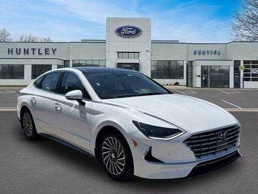 Serenity White 2023 Hyundai SONATA Hybrid Limited