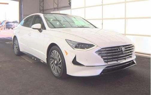 Serenity White 2023 Hyundai SONATA Hybrid Limited
