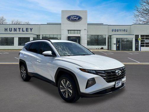 Quartz White 2022 Hyundai TUCSON Hybrid Blue