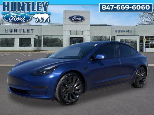 Deep Blue Metallic 2023 Tesla Model 3 Performance
