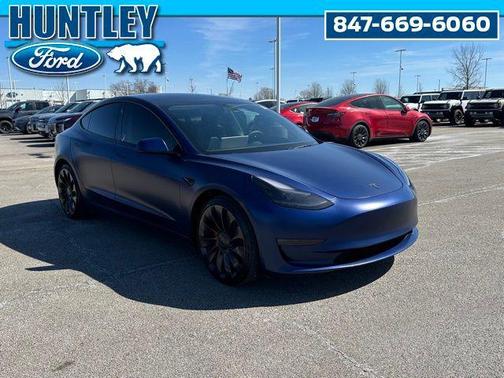 Deep Blue Metallic 2023 Tesla Model 3 Performance