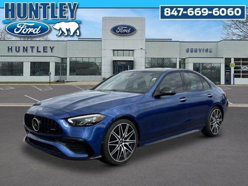 Blue 2023 Mercedes-Benz AMG C 43 4MATIC