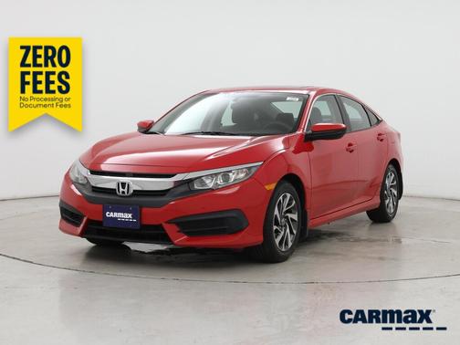 Red 2016 Honda Civic EX