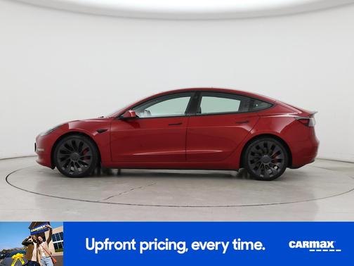 Red 2021 Tesla Model 3 Performance