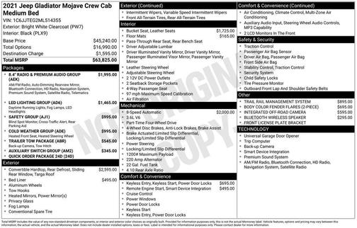 2021 Jeep Gladiator Mojave