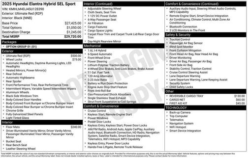 2025 Hyundai ELANTRA HEV SEL