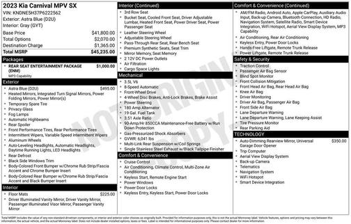 2023 Kia Carnival SX