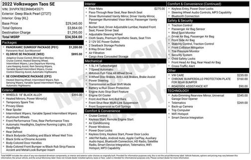 2022 Volkswagen Taos 1.5T SE