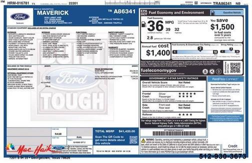Ruby Red Metallic Tinted Clearcoat 2026 Ford Maverick Lariat