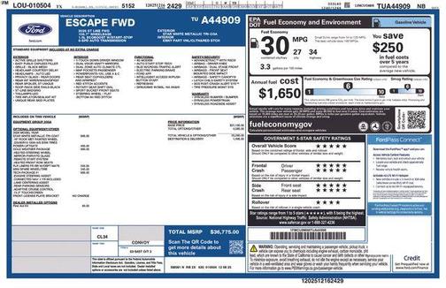 Star White 2026 Ford Escape ST-Line