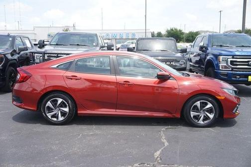 Molten Lava Pearl 2019 Honda Civic LX