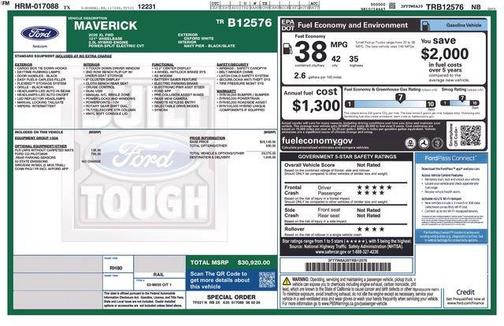 Oxford White 2026 Ford Maverick XL