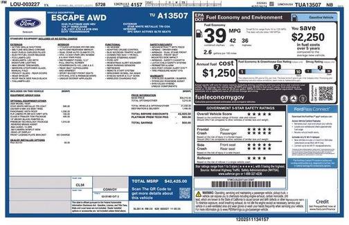 2026 Ford Escape Platinum