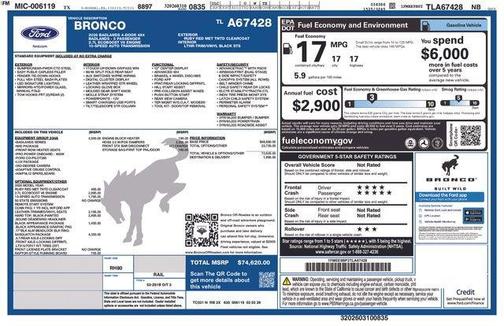 Red 2026 Ford Bronco Badlands