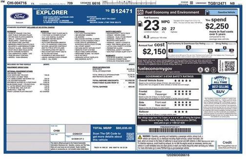 White 2026 Ford Explorer Platinum