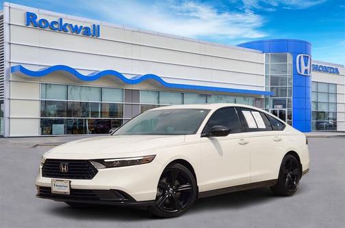Platinum White Pearl 2025 Honda Accord Hybrid Sport-L