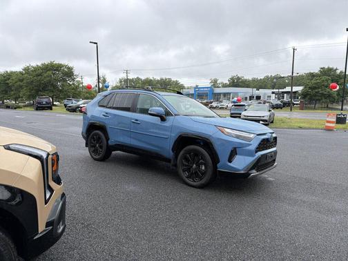 Cavalry Blue 2022 Toyota RAV4 Hybrid SE