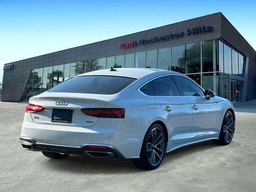 Glacier White Metallic 2023 Audi A5 Sportback 45 S Line Premium Plus