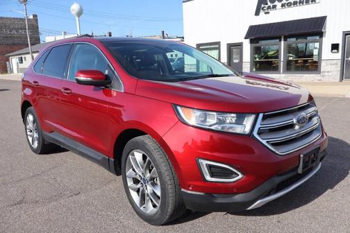 Red 2018 Ford Edge Titanium