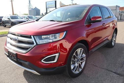 Red 2018 Ford Edge Titanium