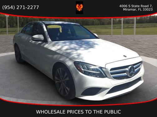 White 2019 Mercedes-Benz C-Class C 300 Sedan 4D