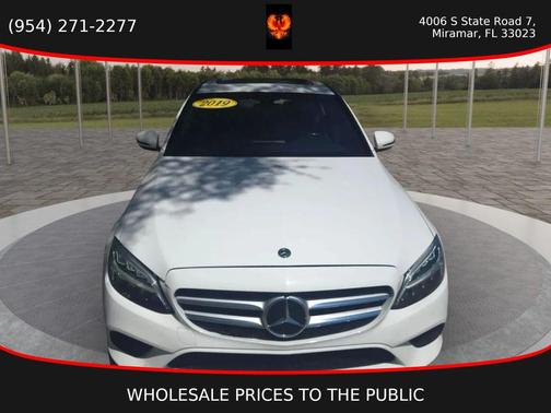 White 2019 Mercedes-Benz C-Class C 300 Sedan 4D